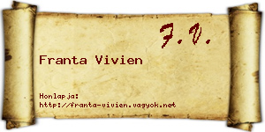 Franta Vivien névjegykártya